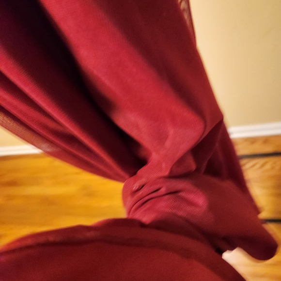 DKNY Mesh Overlay Maxi Halter Dress with Shorter Lining - Picture 11 of 11